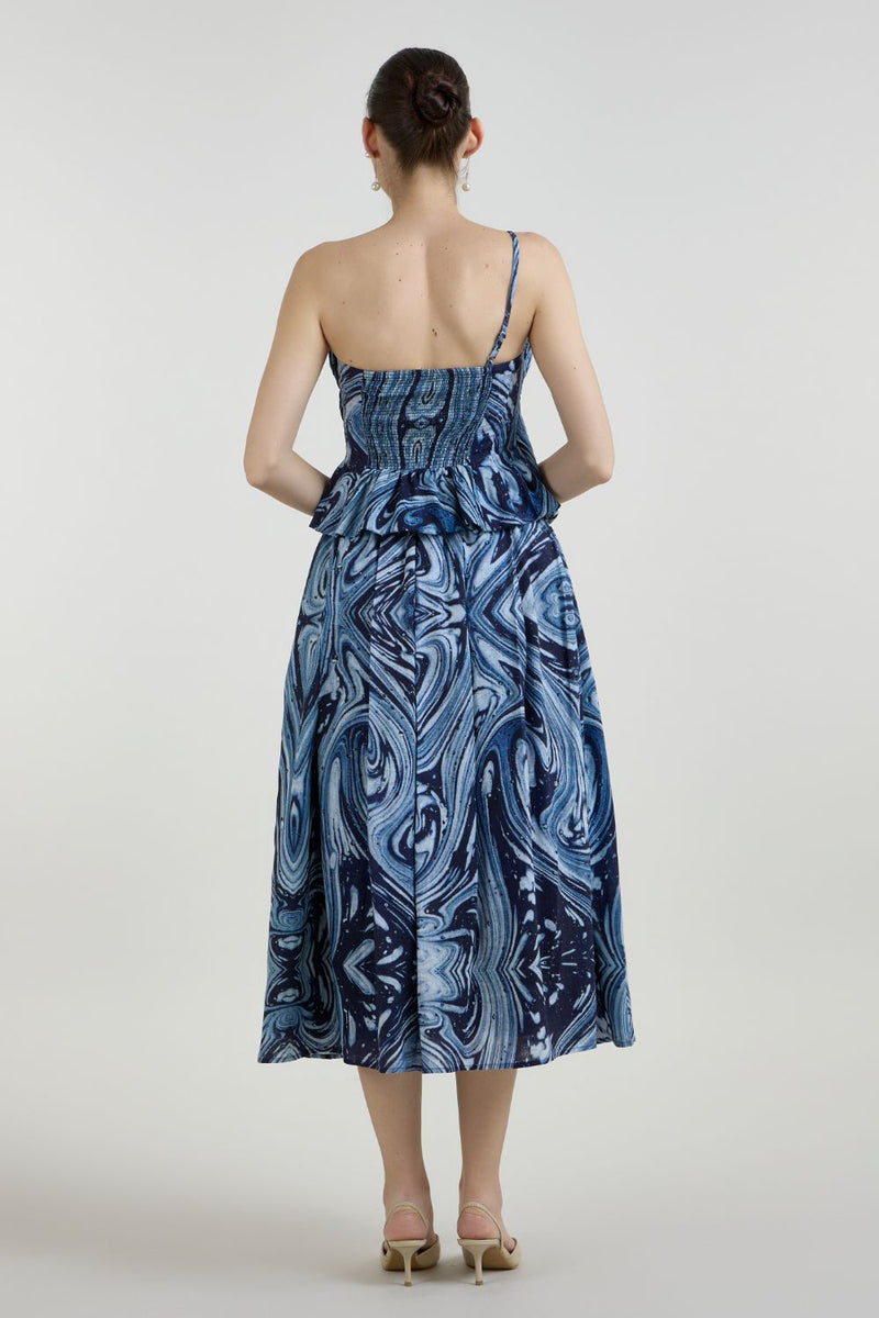Marbela Fanfare Set linen co-ord set by SOBARIKO in blue for women Worldwide