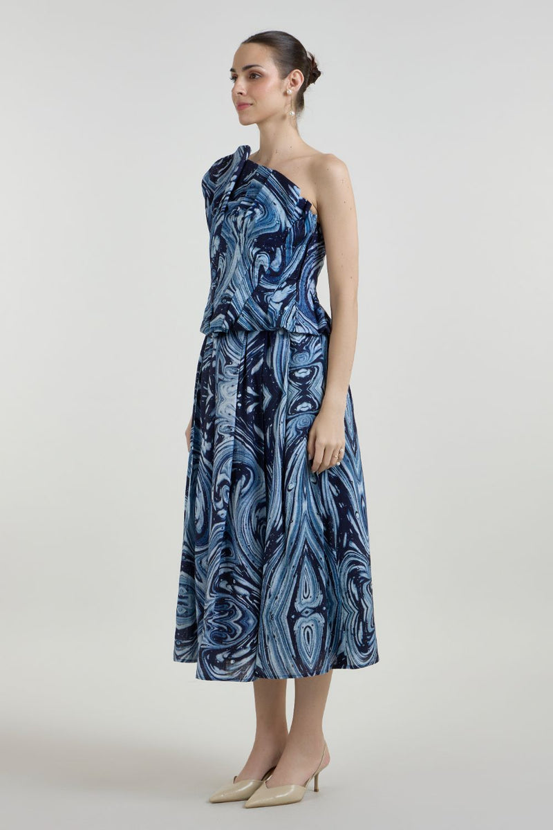 Marbela Fanfare Set linen co-ord set by SOBARIKO in blue for women Worldwide