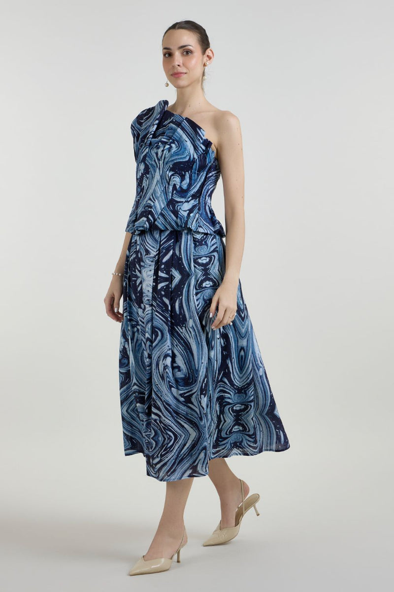 Marbela Fanfare Set linen co-ord set by SOBARIKO in blue for women Worldwide