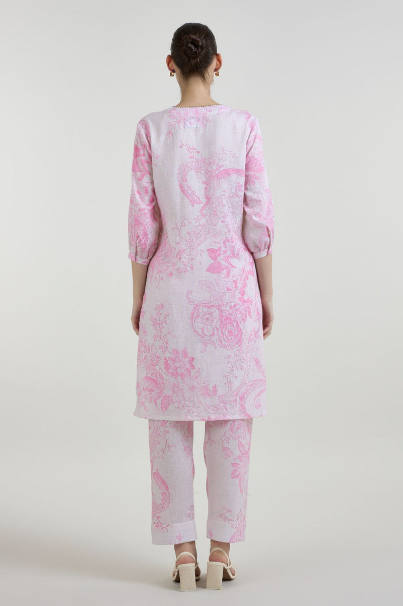 Rosia Kurta Set linen co-ord set by SOBARIKO for women Worldwide