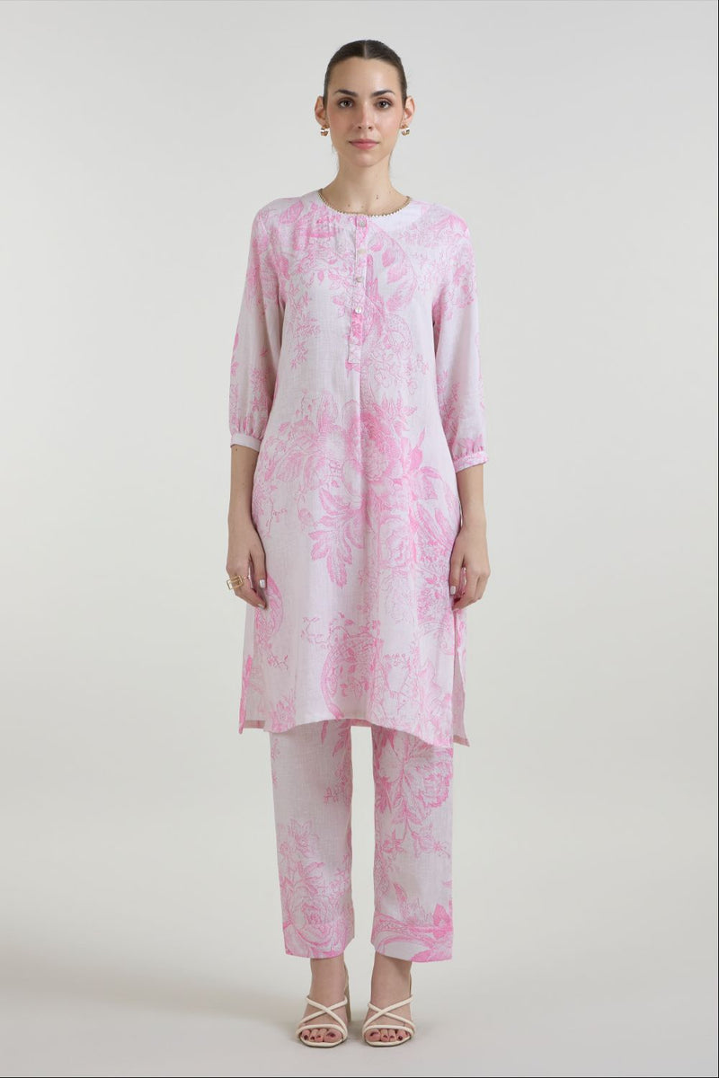Rosia Kurta Set linen co-ord set by SOBARIKO for women Worldwide