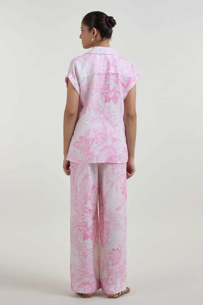 Rosia Twist Co-ord linen co-ord set by SOBARIKO in pink for women Worldwide