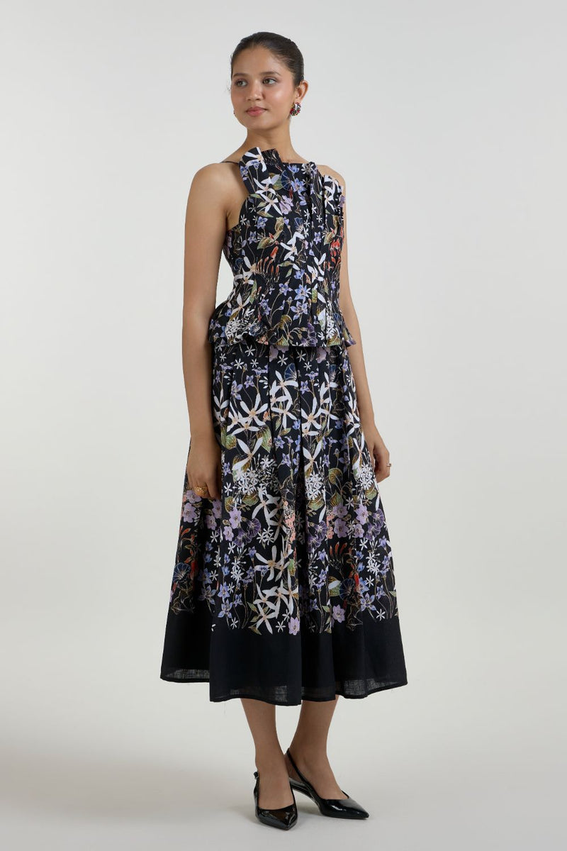Eliza Fanfare Set linen co-ord set by SOBARIKO in black for women Worldwide