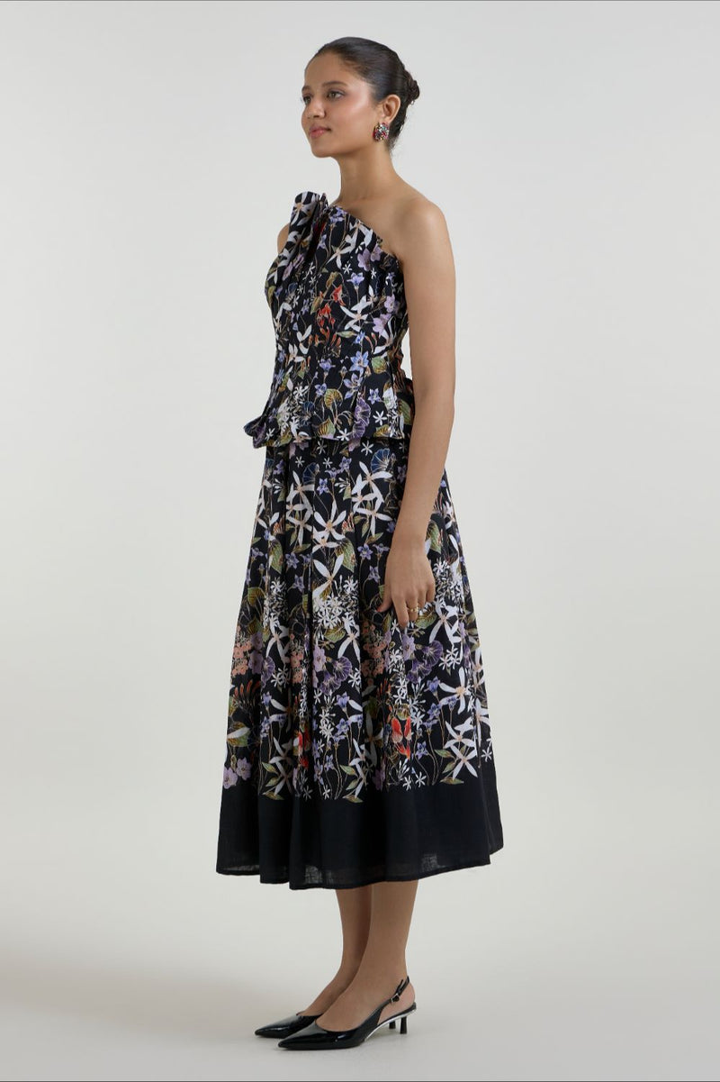 Eliza Fanfare Set linen co-ord set by SOBARIKO in black for women Worldwide