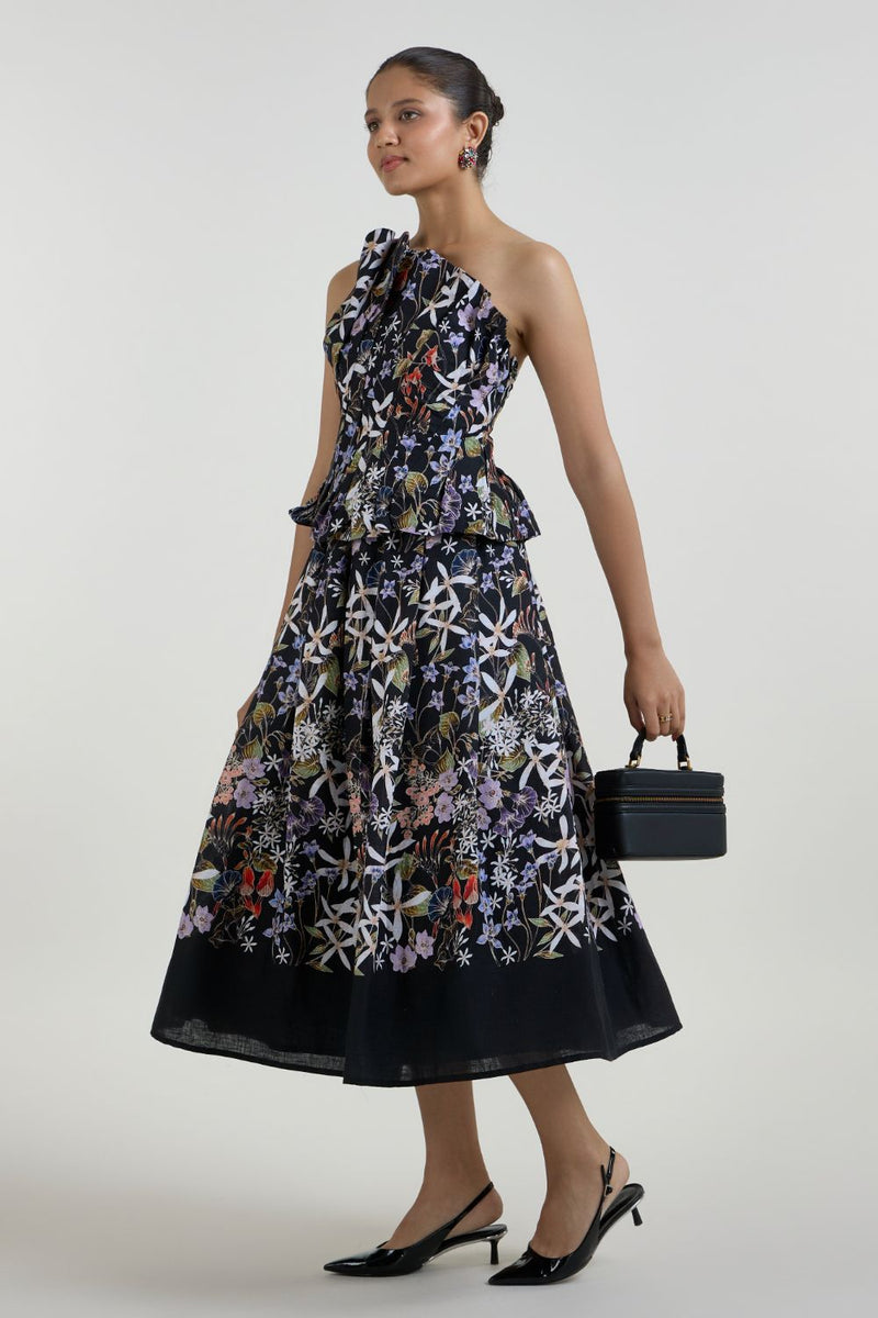 Eliza Fanfare Set linen co-ord set by SOBARIKO in black for women Worldwide