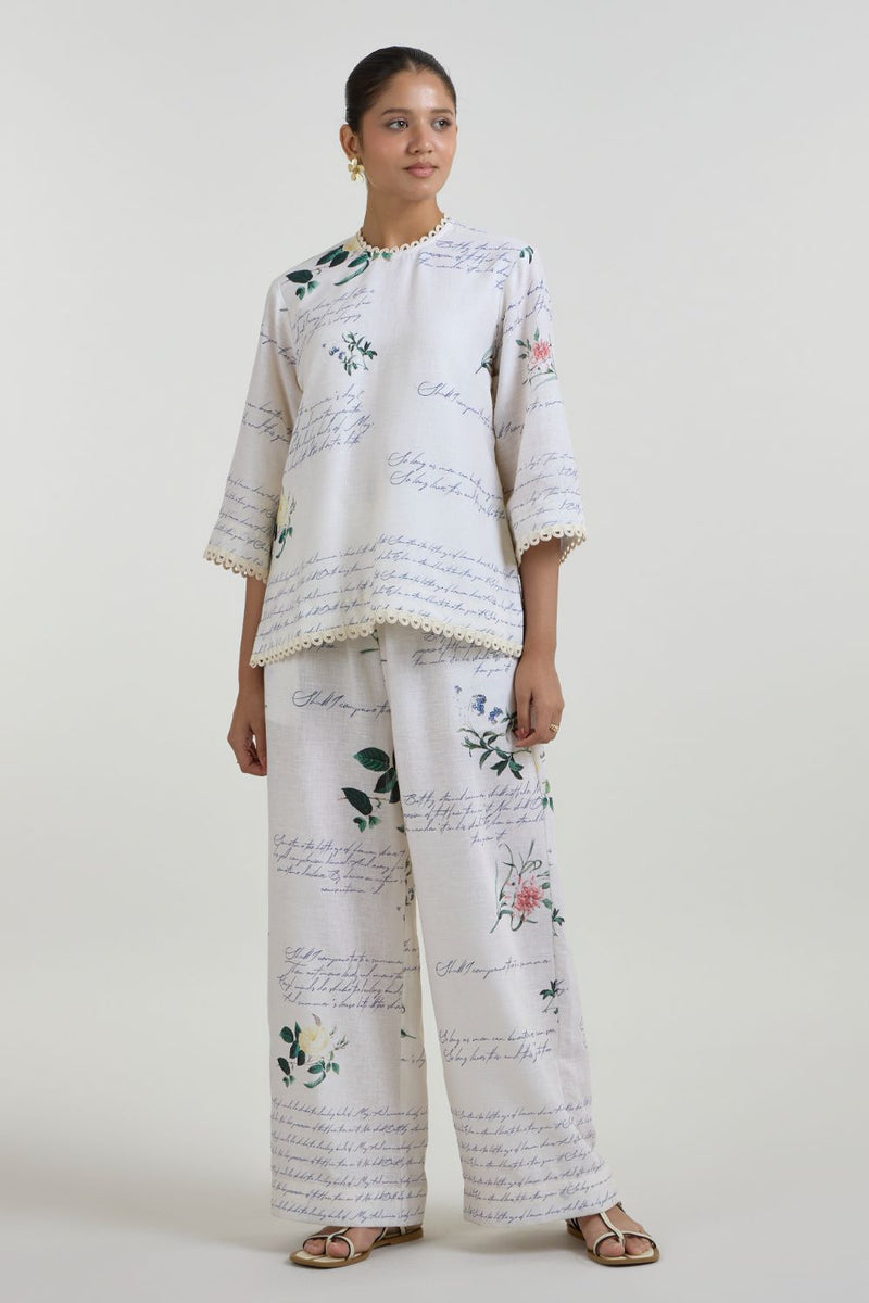 Poetry Tunic Set linen co-ord set by SOBARIKO for women Worldwide