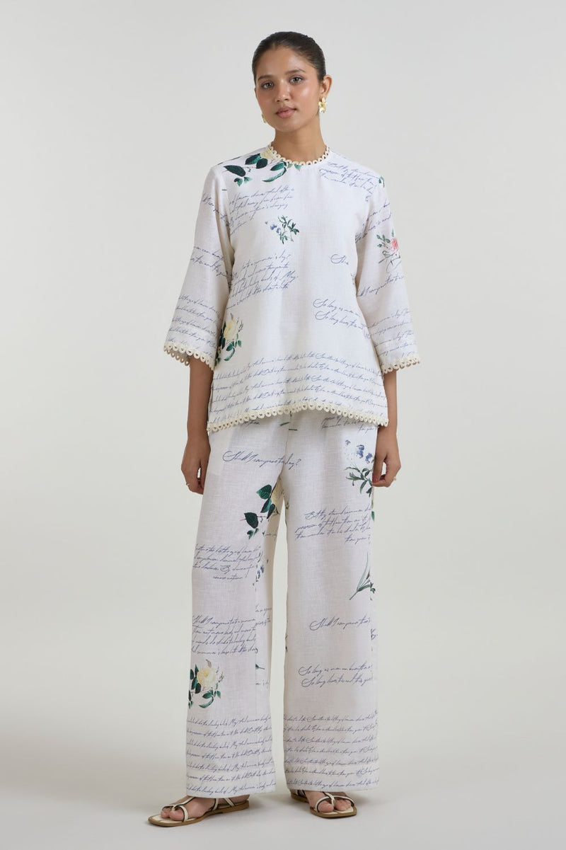 Poetry Tunic Set linen co-ord set by SOBARIKO for women Worldwide