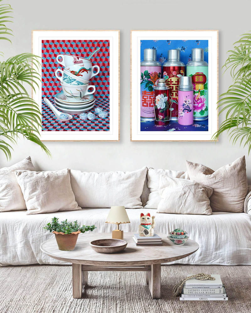 Still Life in Jade & Ruby Red