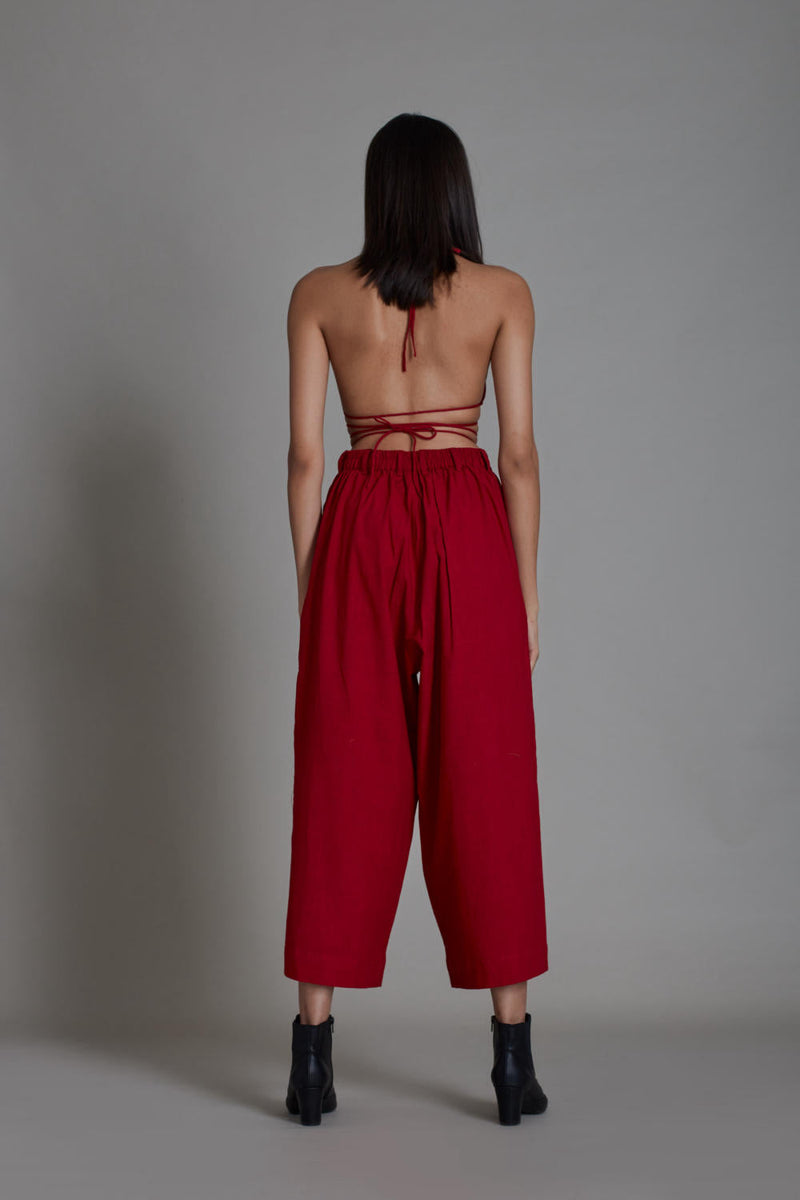 SOLITAIRE SET - RED Top & Tunics,Co-ord Set by Mati for women Worldwide