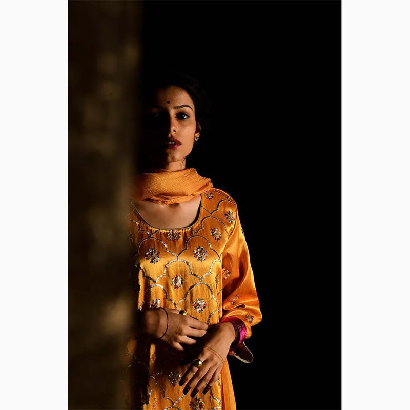 Sonaa Kurta Set by Tokree in yellow color for women Worldwide