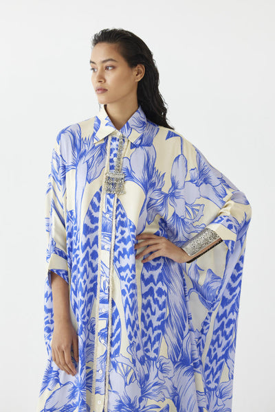 BLUE APHRODITE KIMONO & PANTS - Size S