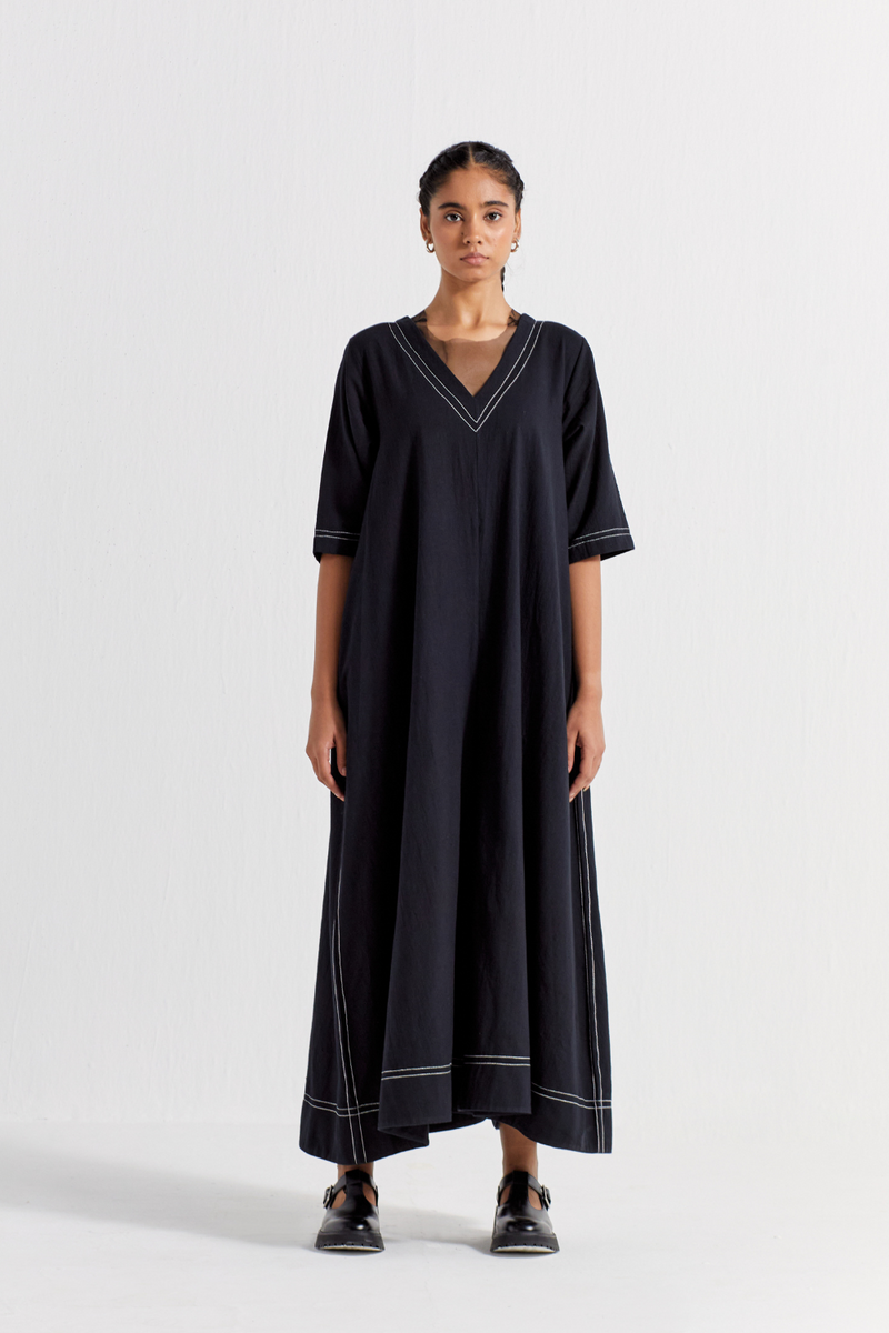 JUMPSUIT (With Net Slip) - BLACK by THREE in black color for women Worldwide