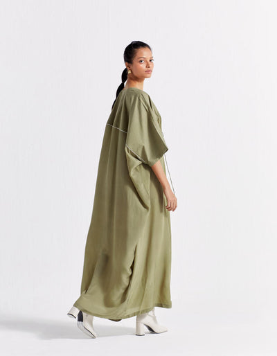 DRAWSTRING KAFTAN - OLIVE