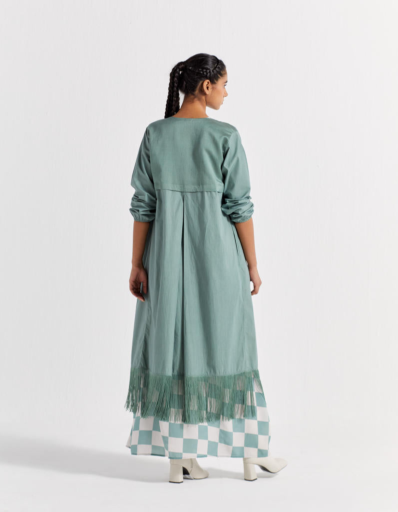 SLEEVELESS ASYMMETRIC DRESS CO-ORD (SET OF 2) poplin by THREE for women Worldwide