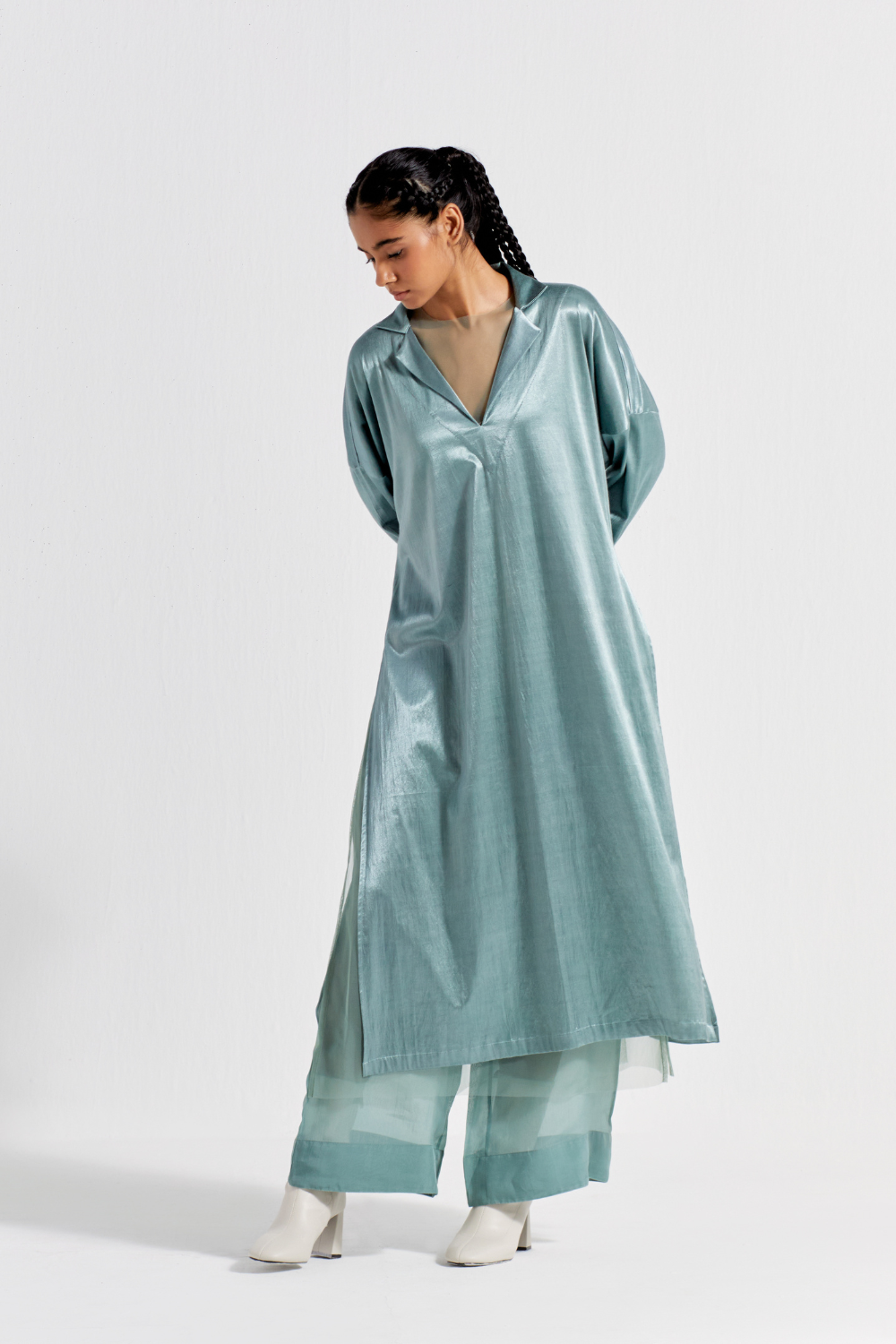 V-NECK TUNIC - JADE