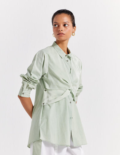 FRONT TWIST SHIRT - MINT