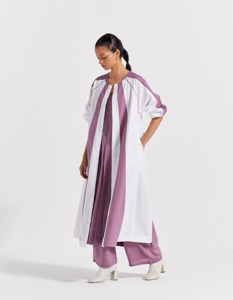 PANELLED JACKET CO-ORD ( SET OF 2) poplin by THREE for women Worldwide