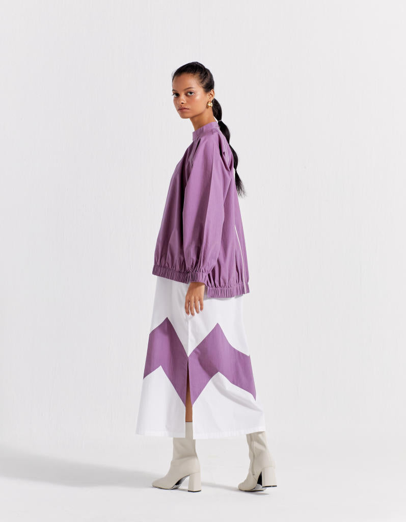 SHORT JUMPER - LILAC poplin by THREE for women Worldwide