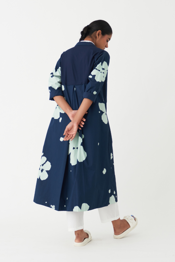 FLORAL JACKET - NAVY poplin by THREE in navy color for women Worldwide