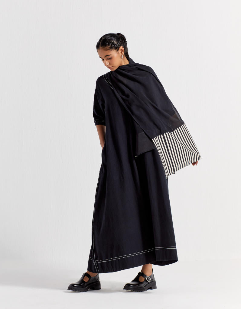 JUMPSUIT CO-ORD poplin by THREE in black color for women Worldwide