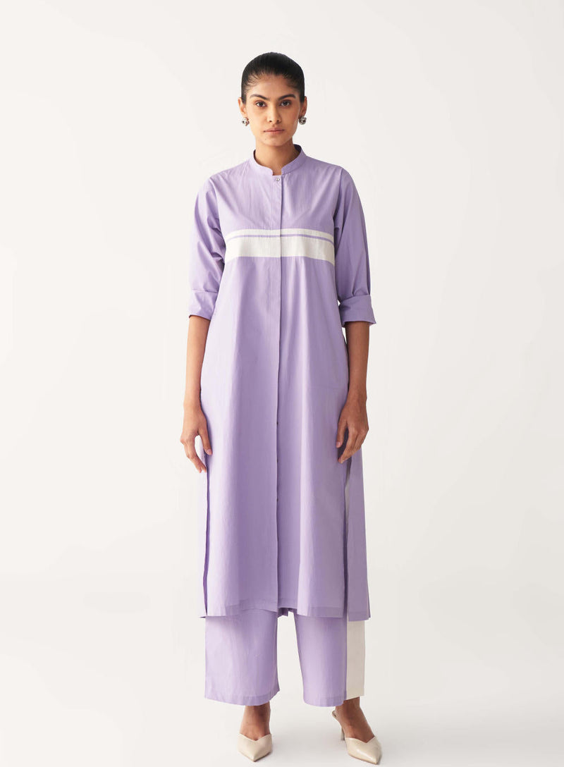 BACK PLEAT JACKET-LAVENDER poplin by THREE for women Worldwide