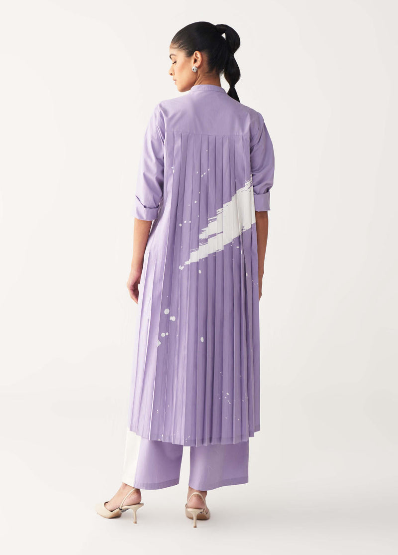 BACK PLEAT JACKET-LAVENDER poplin by THREE for women Worldwide