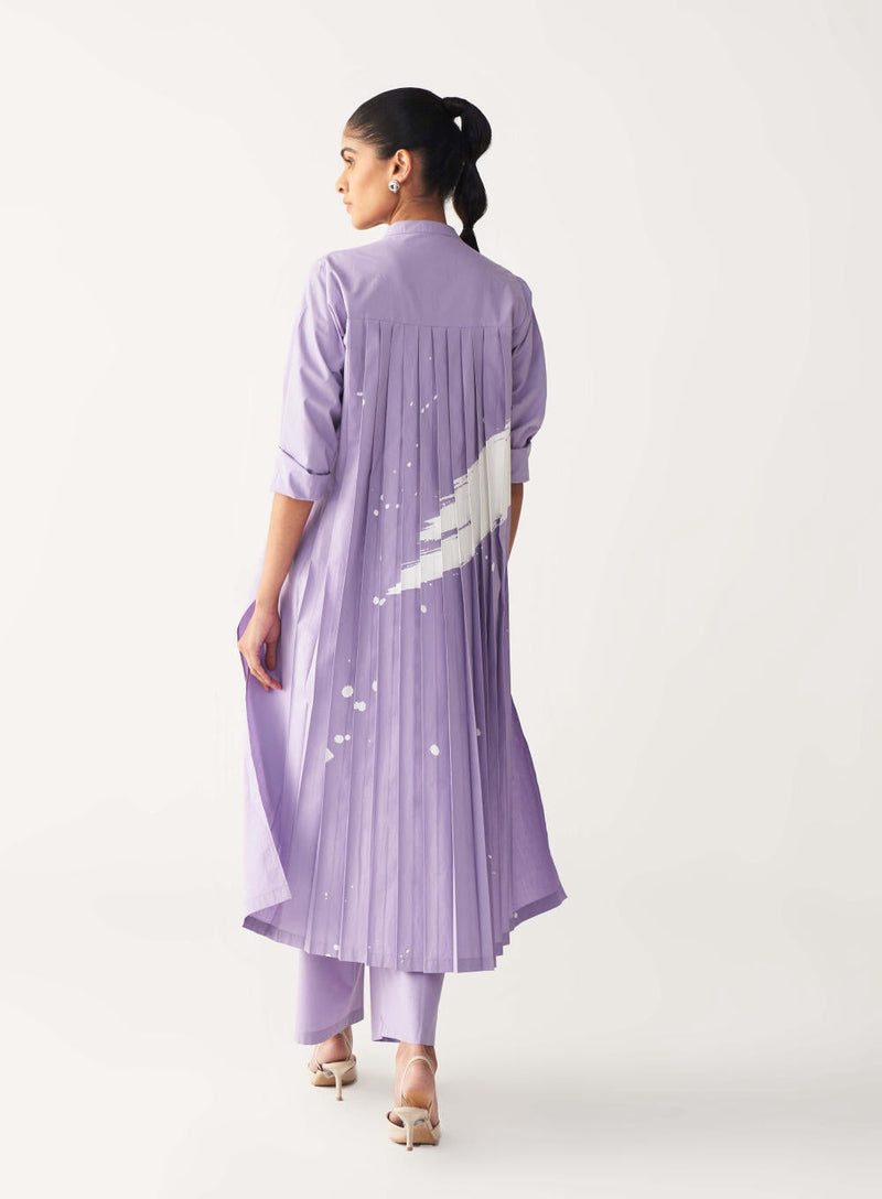BACK PLEAT JACKET-LAVENDER poplin by THREE for women Worldwide