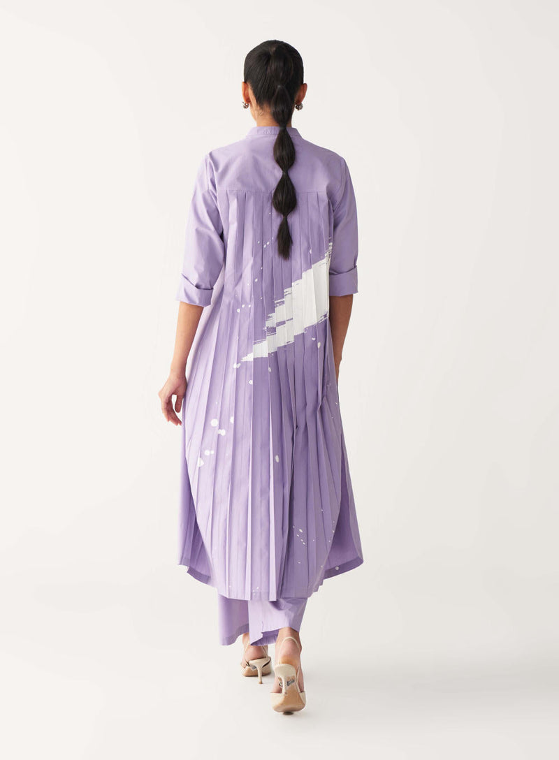 BACK PLEAT JACKET-LAVENDER poplin by THREE for women Worldwide