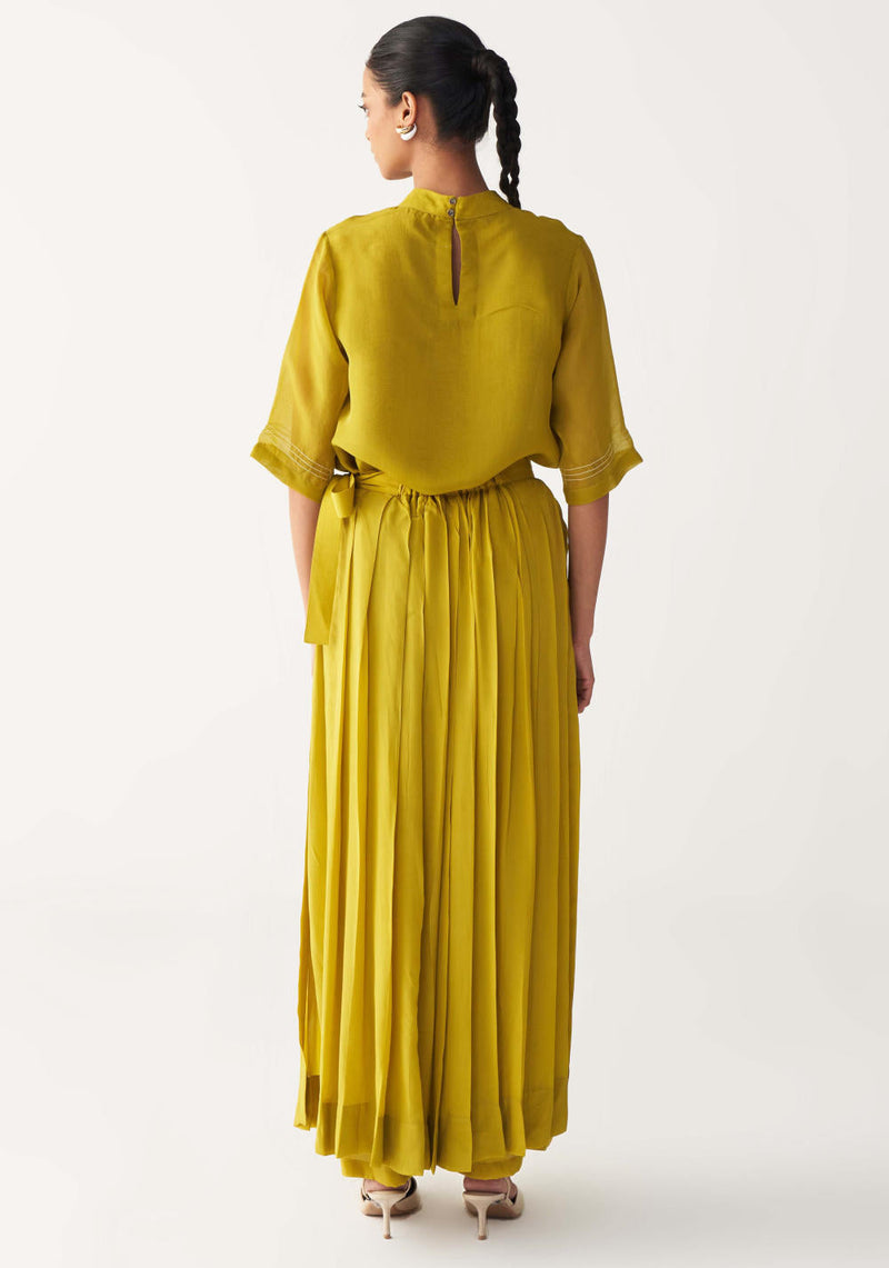 POPPY TOP-LIME organza by THREE for women Worldwide