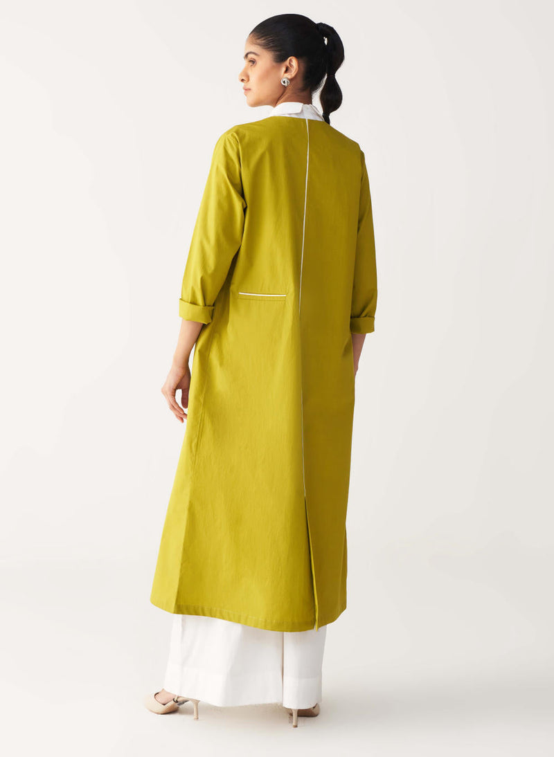 INFINITY EMB. JACKET CO-ORD (SET OF 3)-IVORY & LIME poplin by THREE for women Worldwide