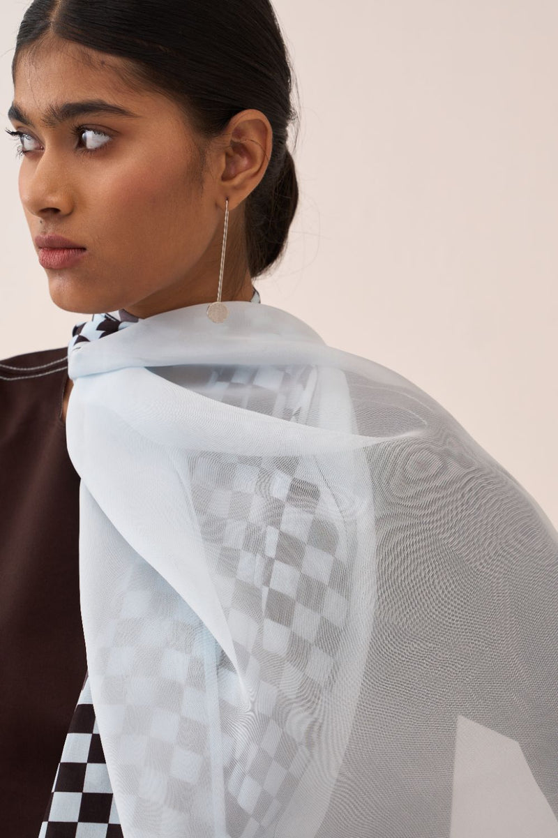 Cutout Double Layer Dress poplin by THREE in brown color for women Worldwide