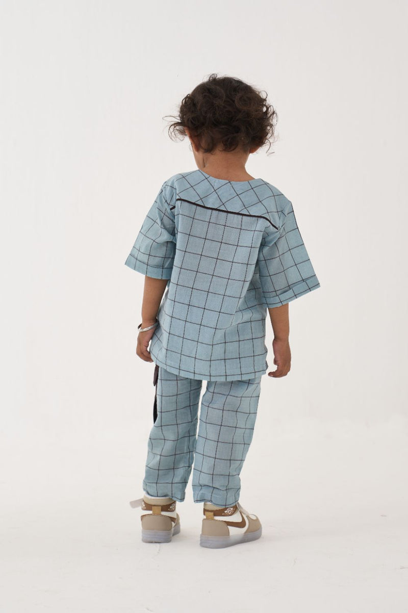 Boy - Patch Pocket Top Co-Ord - Blue