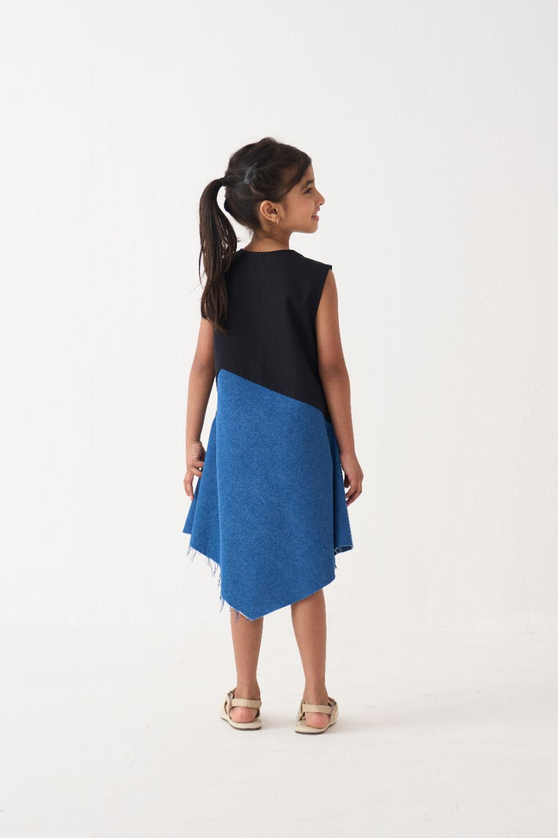 Girl - Handkerchief Dress - Black