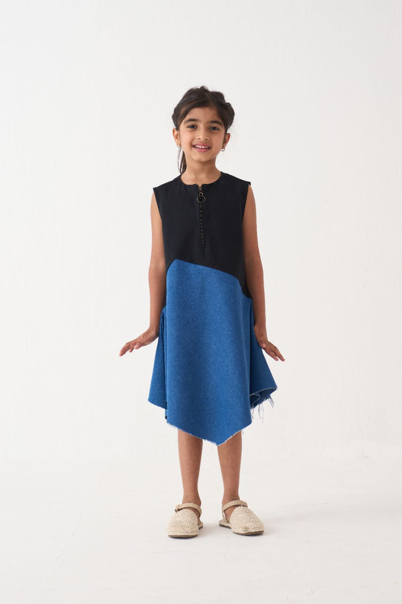 Girl - Handkerchief Dress - Black