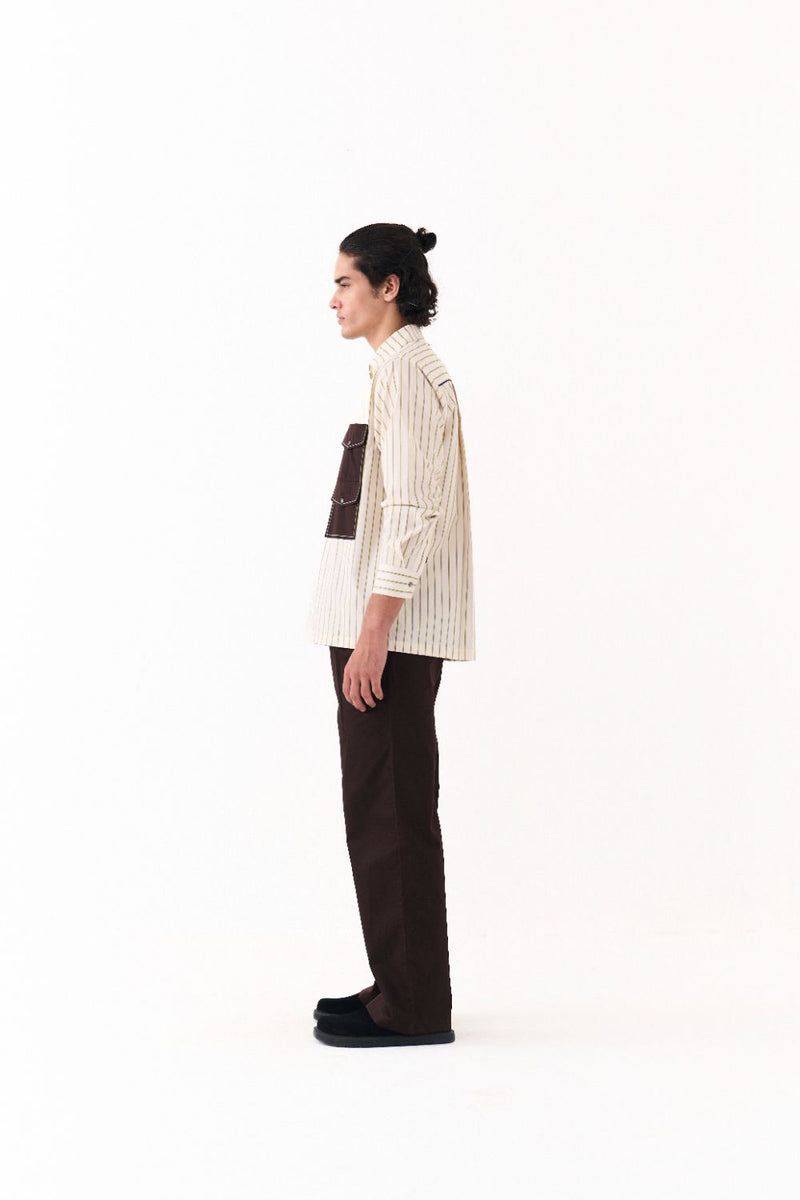 Double Patch Pocket Shirt  - Beige