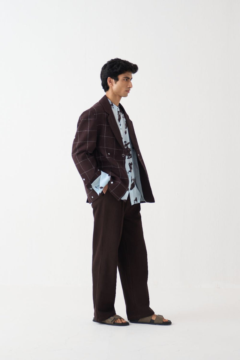 Mirror Emb. Blazer  - Dark Brown