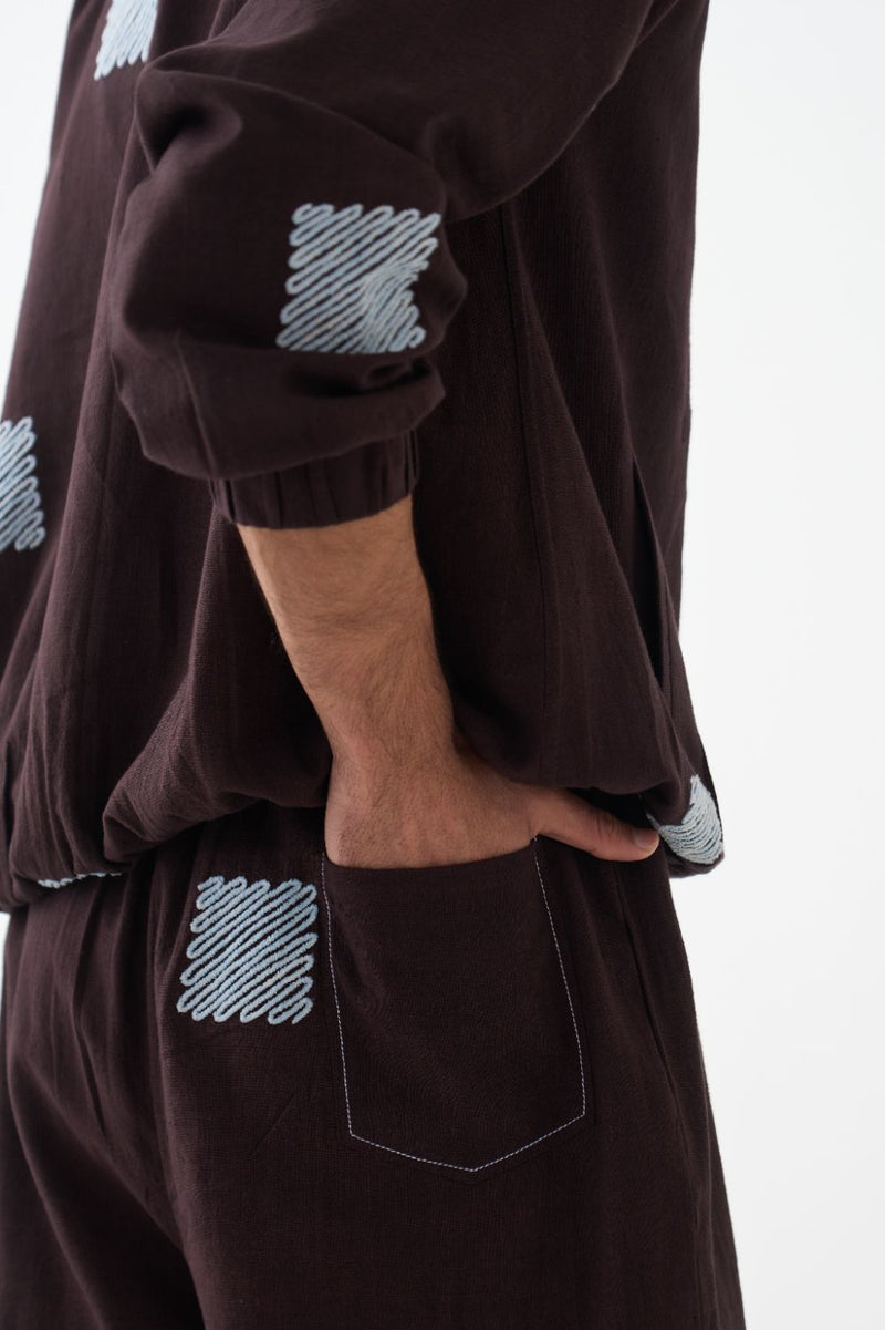 Drawstring Bottom - Dark Brown