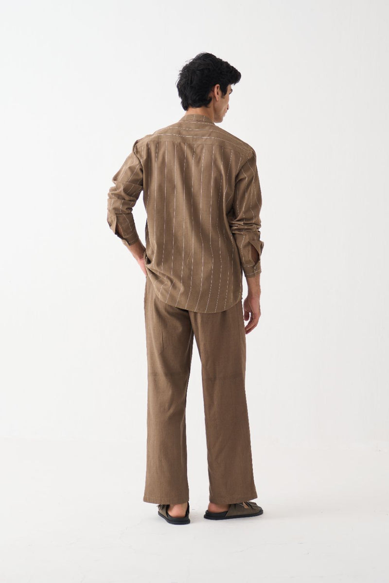 Front Pocket Shirt Co-Ord - Cedar