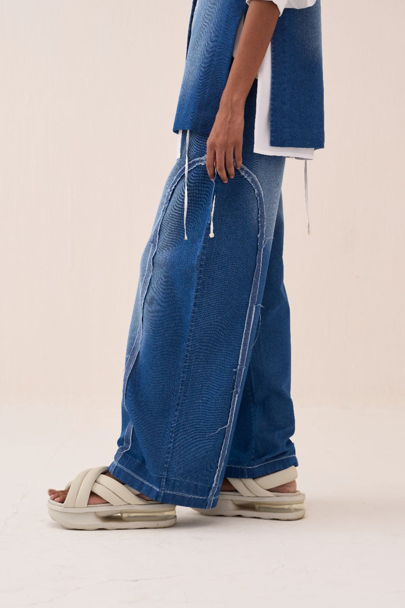 Denim Circle Waistcoat by THREE for women Worldwide