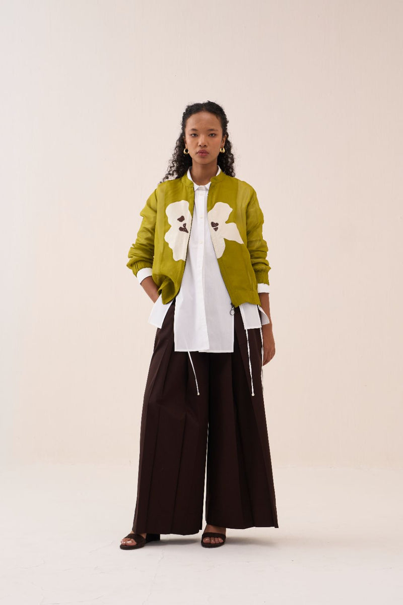 Floral Applique Bomber organza by THREE for women Worldwide
