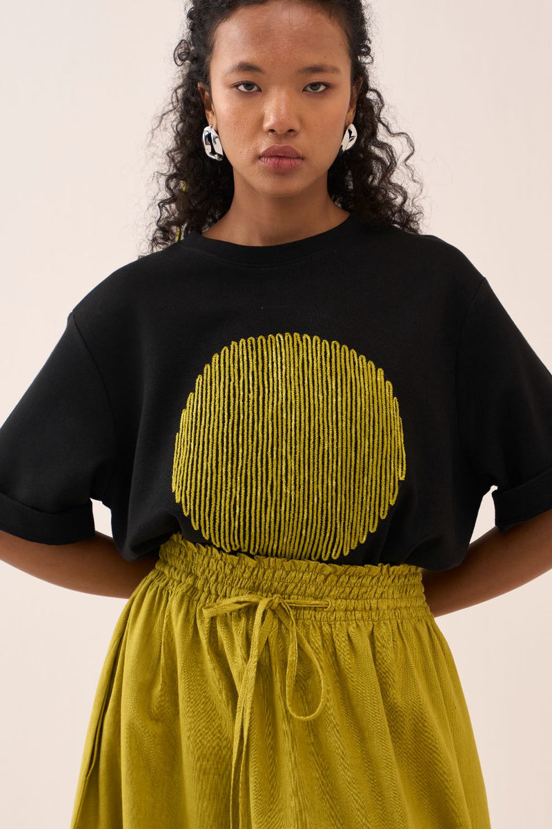 Elasticated Skirt cotton by THREE for women Worldwide
