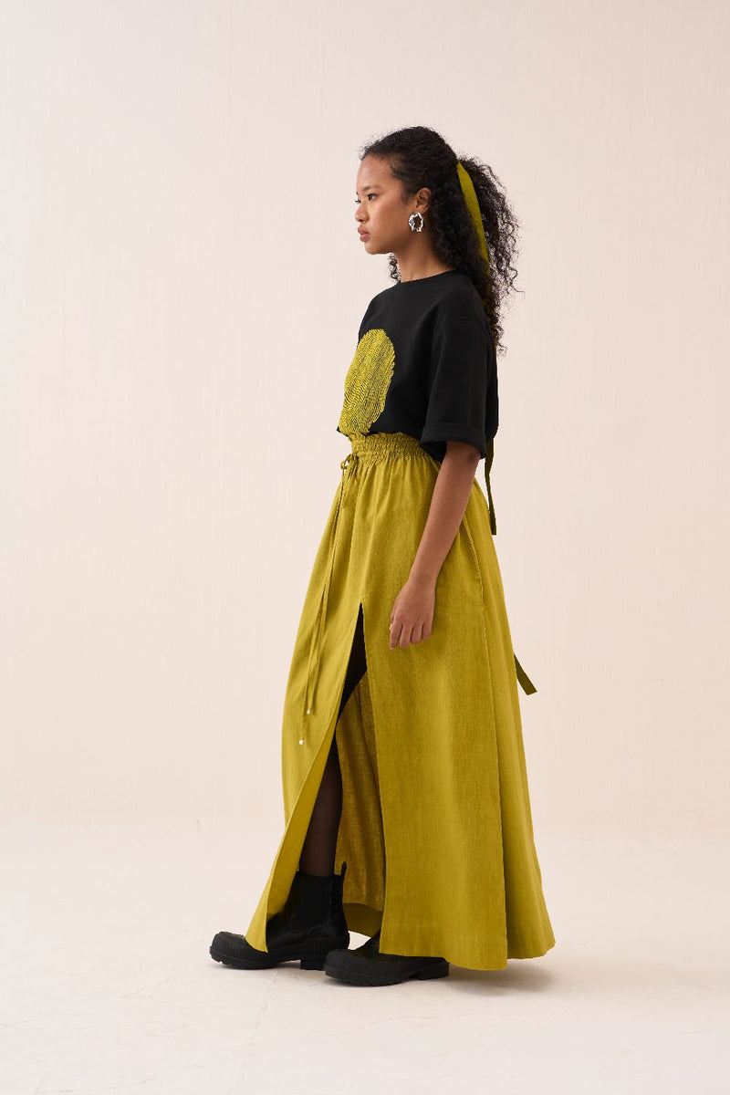 Elasticated Skirt cotton by THREE for women Worldwide