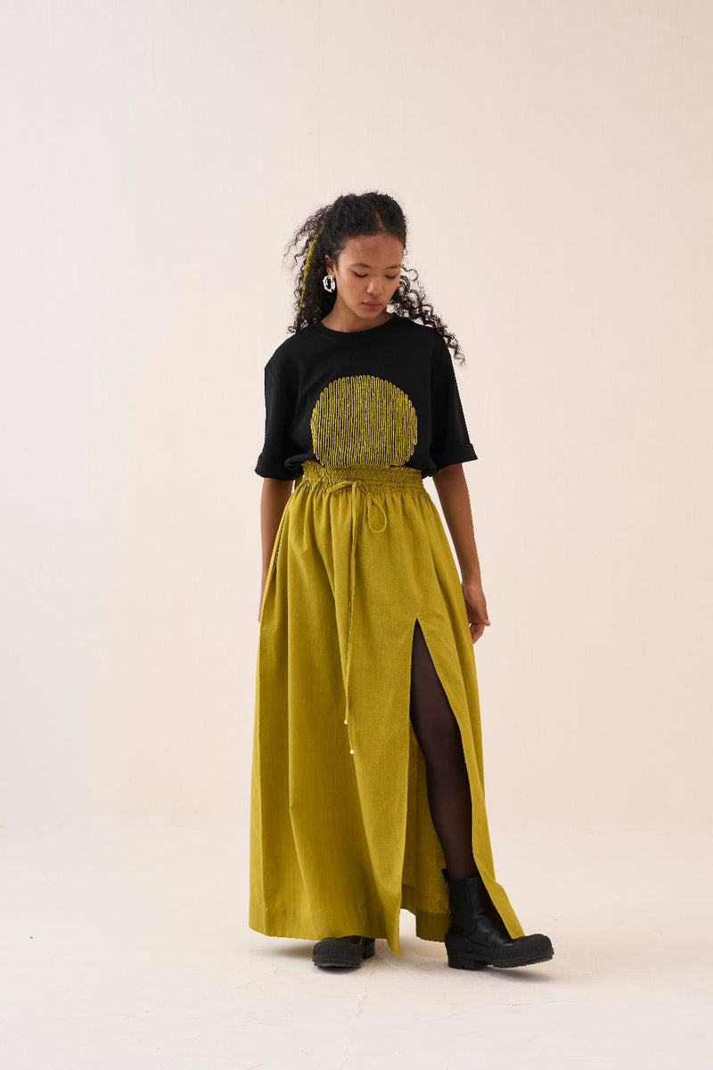 Elasticated Skirt cotton by THREE for women Worldwide