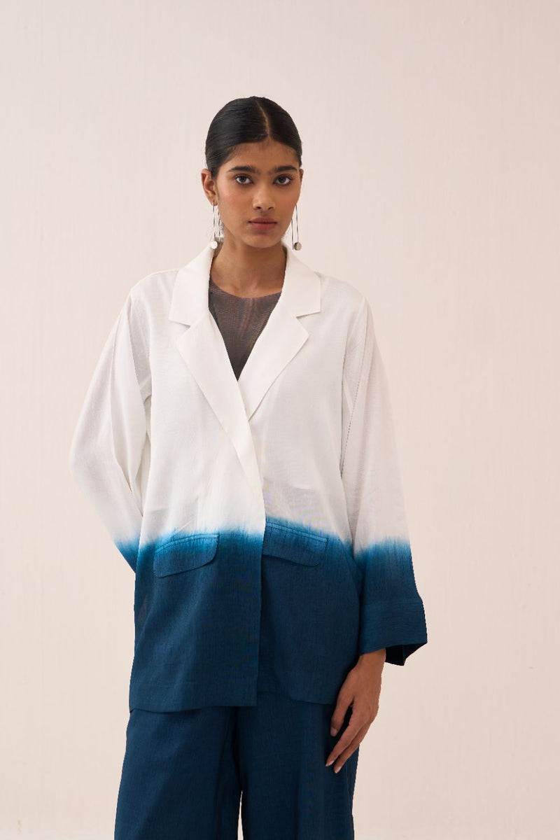 Dip-Dye Jacket silk by THREE in white color for women Worldwide