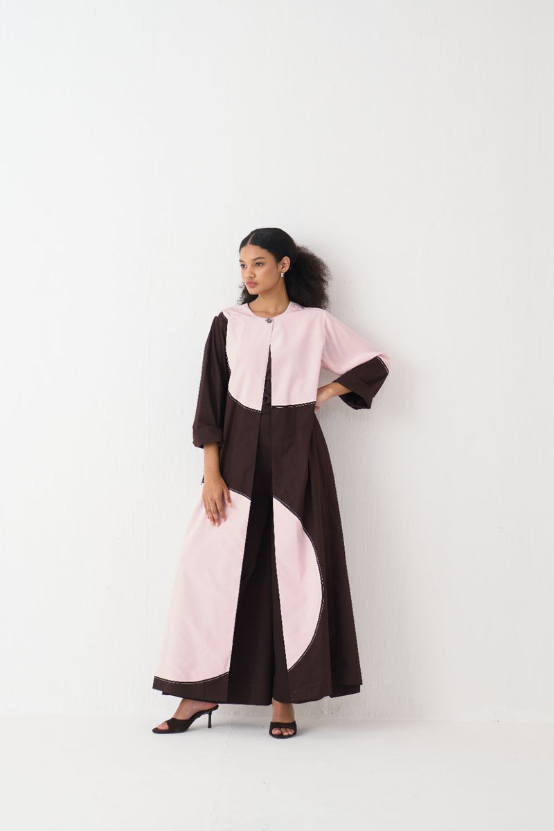 Moon Jacket poplin by THREE in brown color for women Worldwide