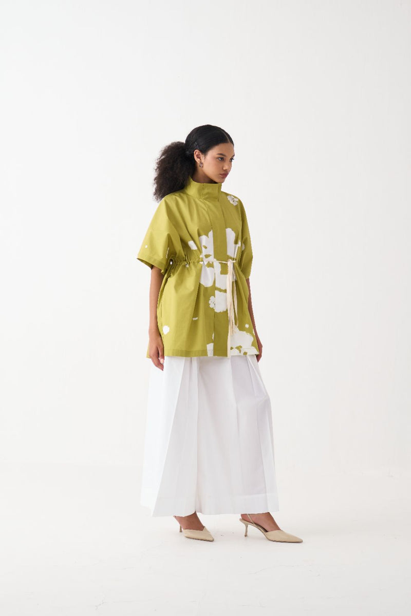 Floral Overlay poplin by THREE in ivory color for women Worldwide