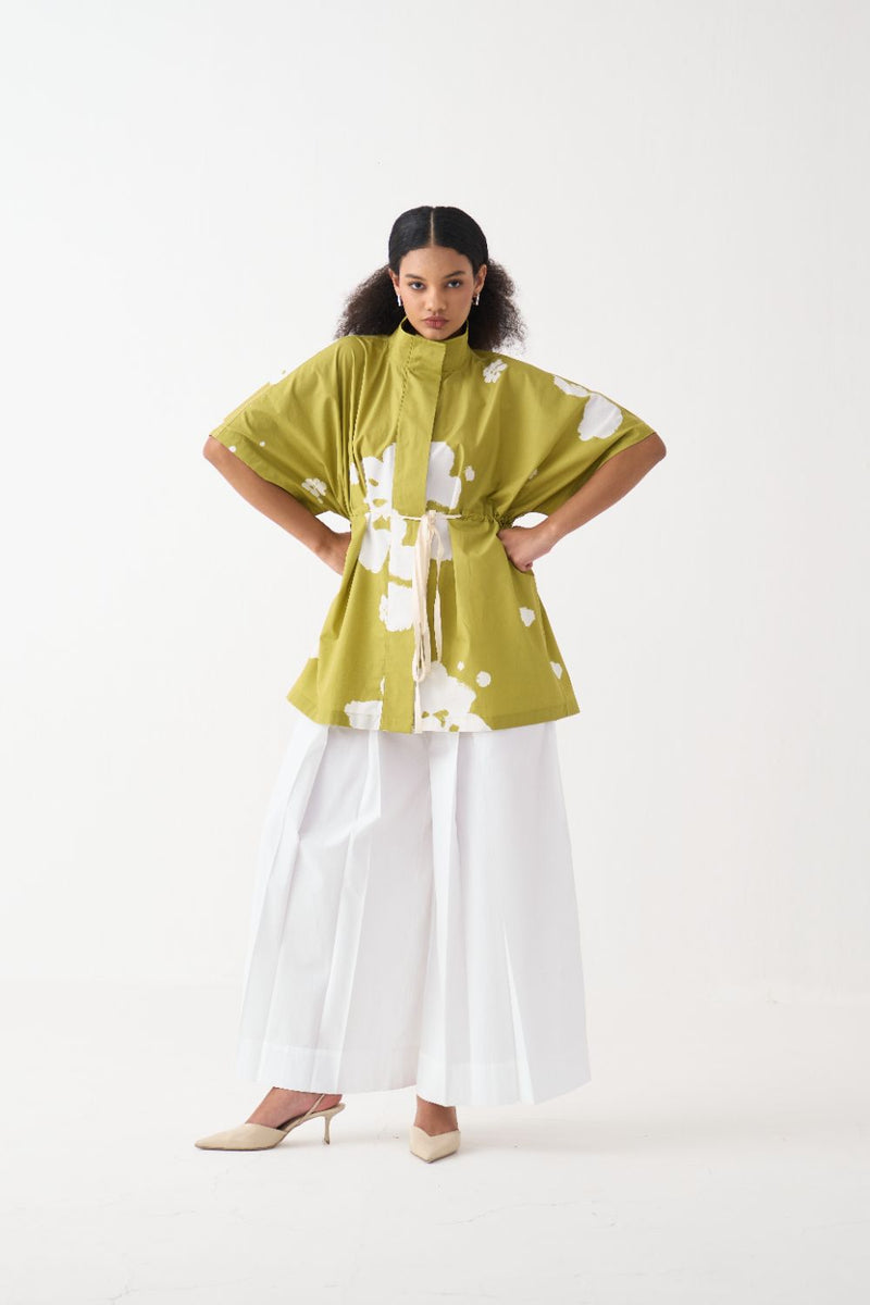 Floral Overlay poplin by THREE in ivory color for women Worldwide