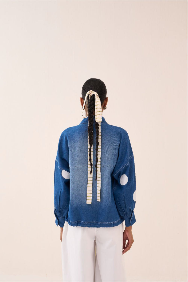 Drawstring Top - Blue by THREE in blue color for women Worldwide