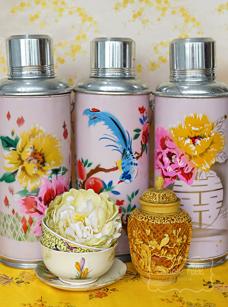 Still Life in Pink Peony & Sunshine Yellow