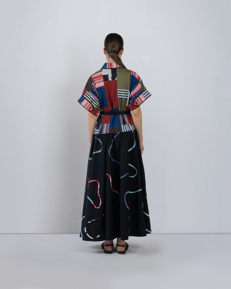 SUGO DRESS - Multicolour + Black dress by Leh Studios in multicolour for women Worldwide
